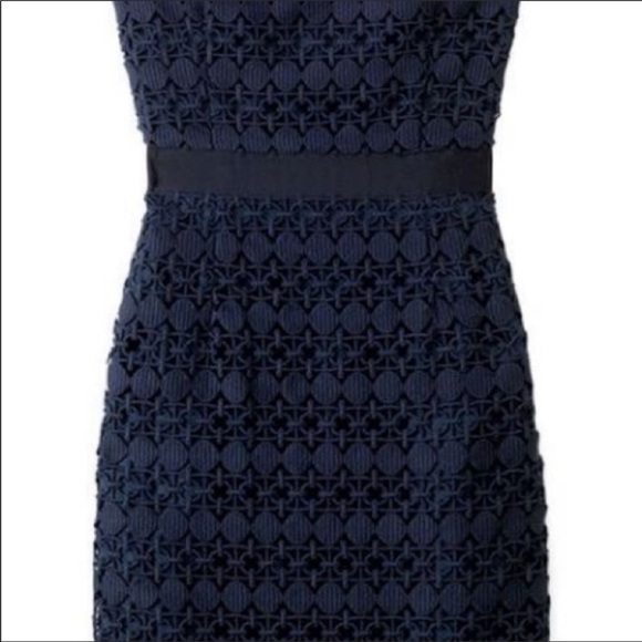 Tory Burch Ginevra Blue Crochet Lace Dress - Picture 2 of 2